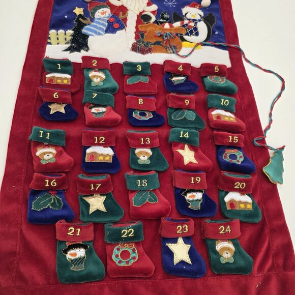 Christmas Countdown Advent Calendar Wall Hanging Decor Tree Holiday 2004 - Picture 3 of 10